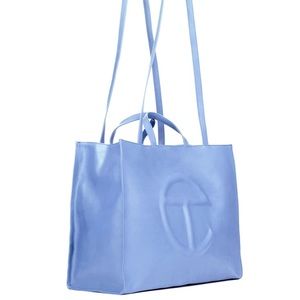 Large Cerulean Telfar shopping bag
